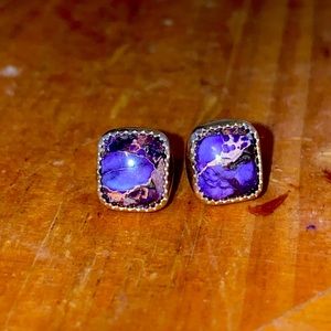 NWOT Handcrafted Jasper Stone Earrings